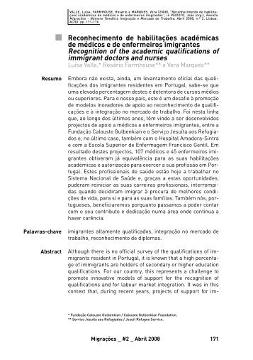 Reconhecimento de habilitações académicas de médicos e ... - Acidi