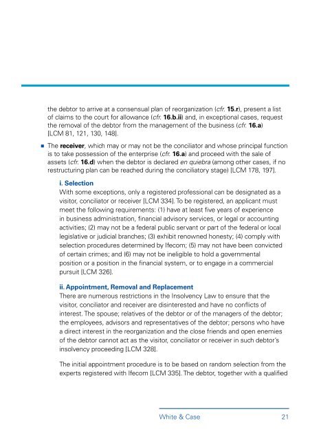 Mexican Legal Framework of Business Insolvency - White & Case