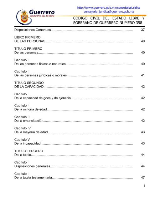 Guerrero - Código Civil - Orden Jurídico Nacional