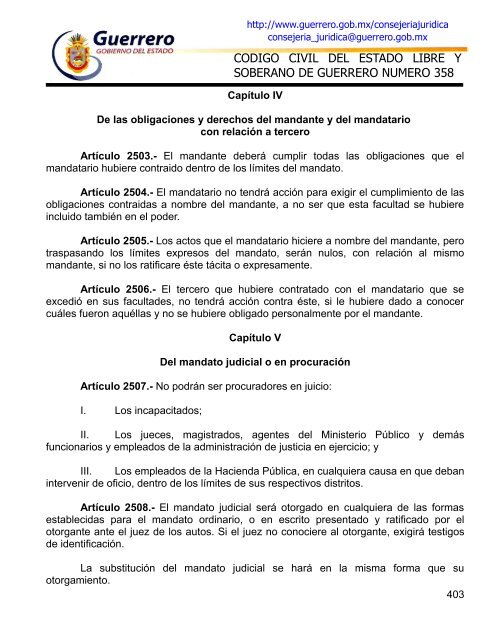 Guerrero - Código Civil - Orden Jurídico Nacional