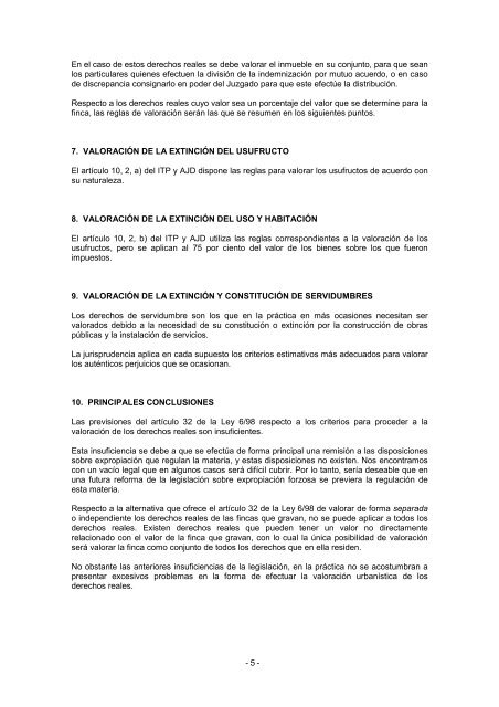 “VALORACIÓN DE LOS DERECHOS REALES SOBRE INMUEBLES”