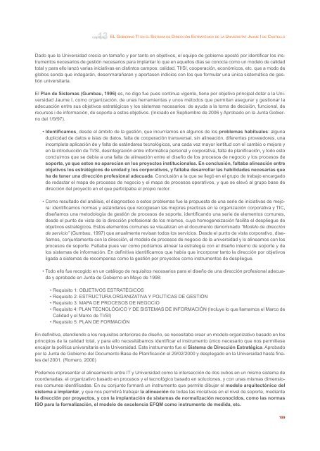 Gobierno de las TI para universidades - CRUE