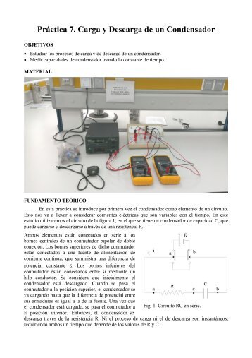 Práctica 7. Carga y Descarga de un Condensador