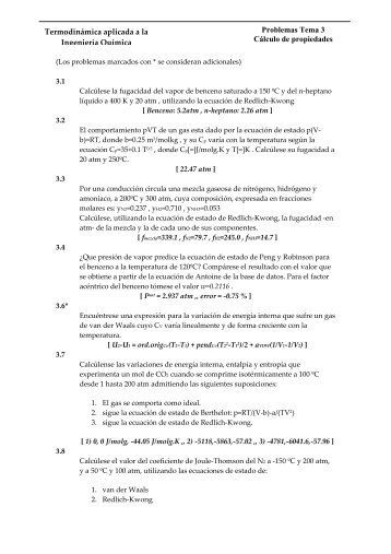 Cálculo de propiedades - IQ - UVa