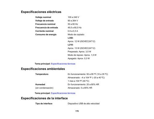 Manual del usuario de la L210/L350 - Epson