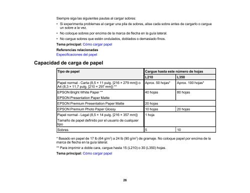 Manual del usuario de la L210/L350 - Epson