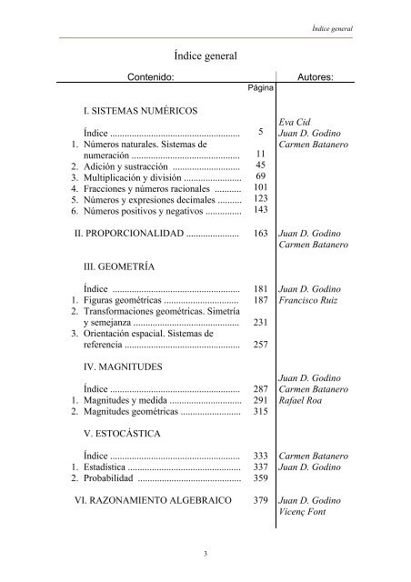 Matemáticas para Maestros