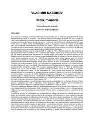 VLADIMIR NABOKOV Habla, memoria - Fieras, alimañas y sabandijas