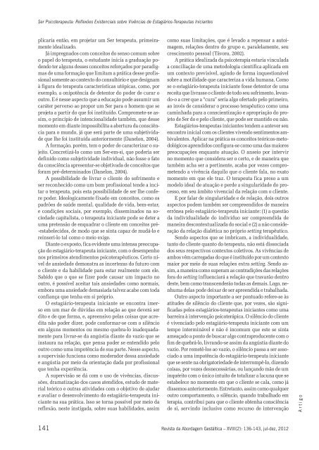 Revista da Abordagem Gestáltica - ITGT