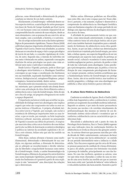 Revista da Abordagem Gestáltica - ITGT