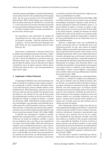 Revista da Abordagem Gestáltica - ITGT