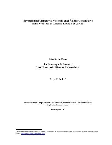 La Estrategia de Boston - Centros Comunitarios de Aprendizaje