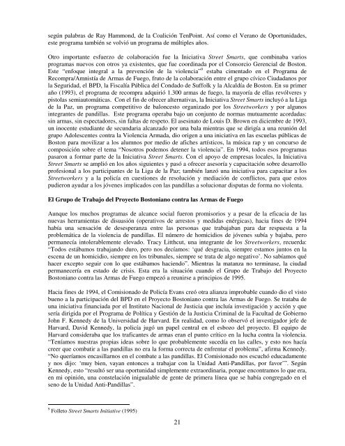 La Estrategia de Boston - Centros Comunitarios de Aprendizaje