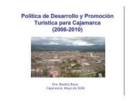 Política de Desarrollo y Promoción Turística para Cajamarca (2006 ...