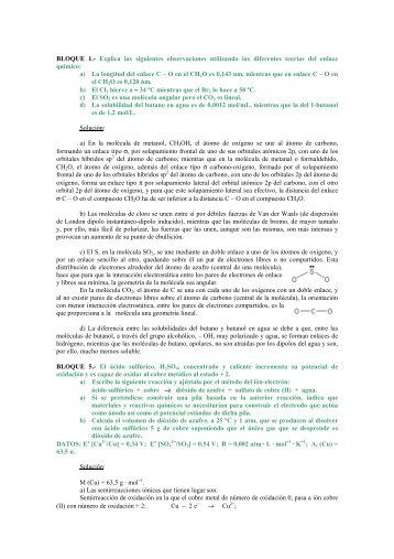 BLOQUE 1.- Explica las siguientes observaciones utilizando las ...