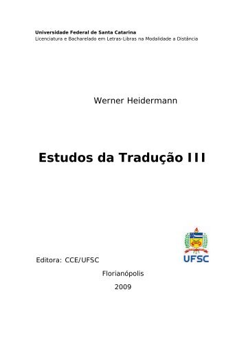 Estudos da Tradução III - Letras Libras - UFSC