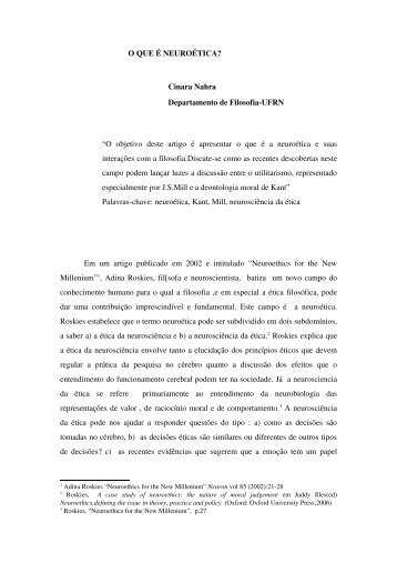 O que é Neuroética? - cchla