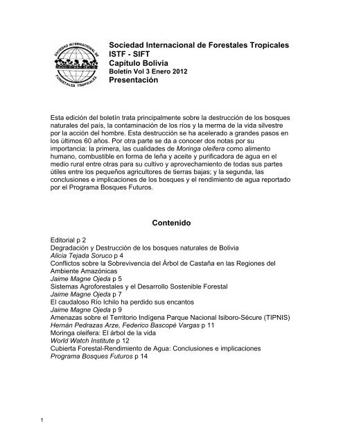 Capítulo Bolivia Boletín, Vol 3, Enero 2012