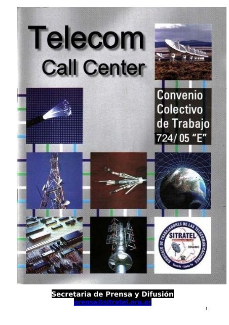 Convenio Colectivo de trabajo Telecom Call Center ... - SI.TRA.TEL