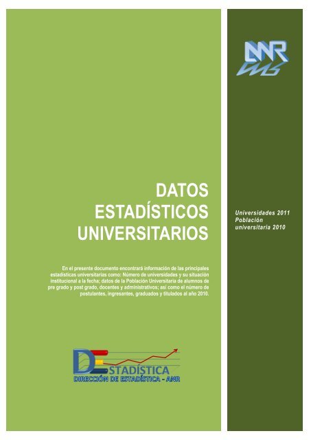 Resumen de Datos Estadísticos - II Censo Nacional Universitario