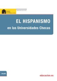 El Hispanismo el las Universidades Checas - Ministerio de ...