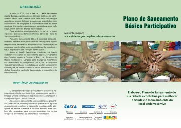 Folder - Plano de Saneamento Básico Participativo