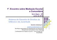 1º. Encontro sobre Mediação Escolar e Comunitária - Governo do ...