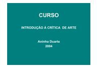 INTRODUÇÃO À CRÍTICA DE ARTE Aninha Duarte 2004 - NUPEA