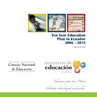 Ten Year Education Plan in Ecuador 2006 - Unesco