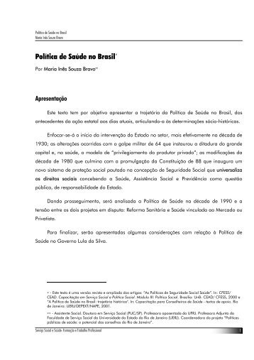 Política de Saúde no Brasil∗ - fnepas