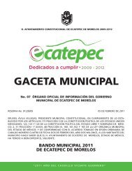 Bando Municipal 2011 - H. Ayuntamiento de Ecatepec de Morelos