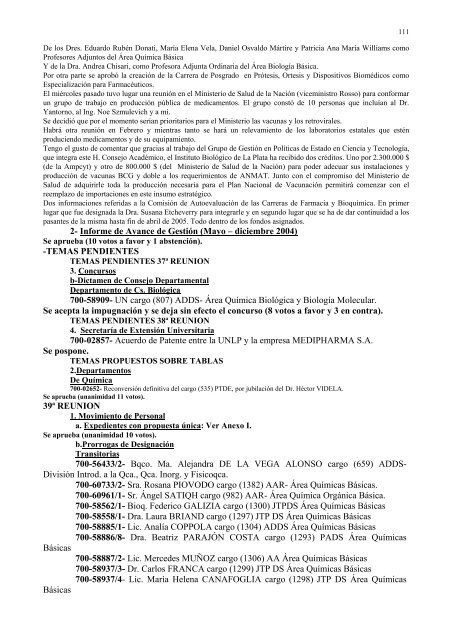 Resoluciones año 2004 - Facultad de Ciencias Exactas