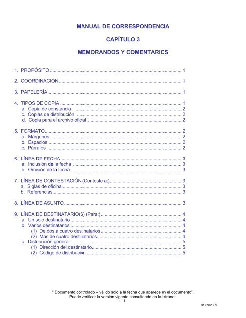 manual de correspondencia capítulo 3 ... - Canal de Panamá