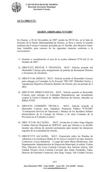 ACTA ORD.Nº37 - Municipalidad de Osorno