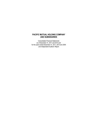 pacific mutual holding company and subsidiaries - Pacific Life ...