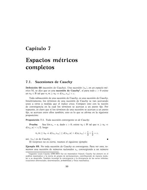 Espacios métricos completos