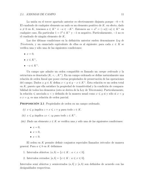 Análisis Matemático vol. I Funciones de una variable real. *