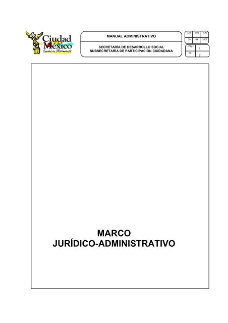 MANUAL DE ORGANIZACIÓN - Secretaría de Desarrollo Social del ...