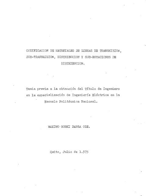 DISTRIBUCIÓN. Tesis; previa a la obtención del Título de Ingeniero ...