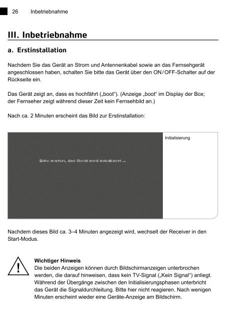 Anleitung HD-Festplattenreceiver - Primacom