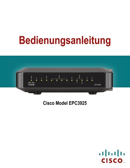 Anleitung WLAN-Modem Cisco EPC 3925 Stand - Primacom