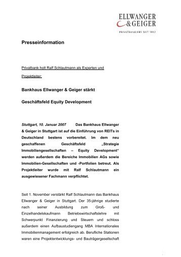 Personality Schlautmann - Ellwanger & Geiger