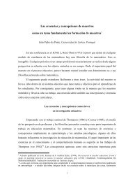 Las CREENCIAS Y CONCEPCIONES de MAESTROS - Instituto de ...