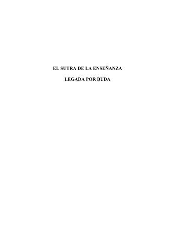 el sutra de la enseñanza legada por buda - Dharma Translation ...