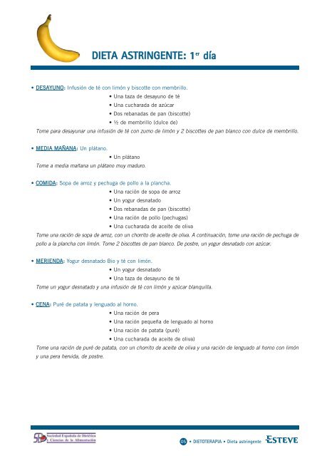 Dieta astringente en ingles