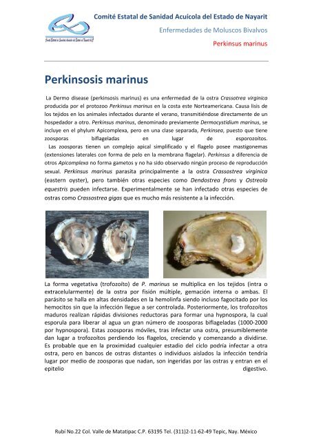 Perkinsus marinus - Comite Estatal de Sanidad Acuicola del Estado ...