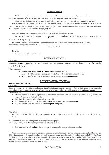 Numero Complejo Matematica