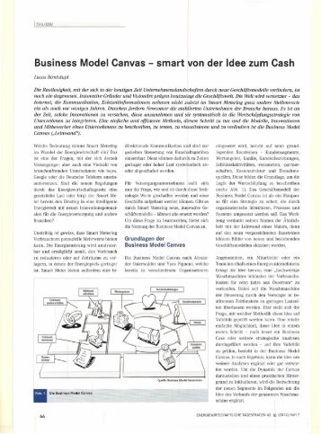 Business Model Canvas - smart ~on der Idee zum Cash - Process ...