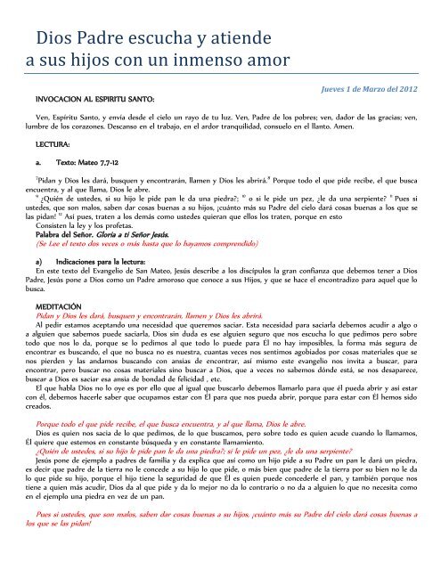 Dios Padre Escucha Y Atiende A Sus Hijos Con Un Inmenso Amor padre escucha y atiende a sus hijos