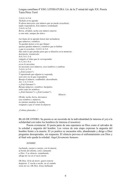 4º ESO Poesía del siglo XX - Lengua y LiTEROLtura